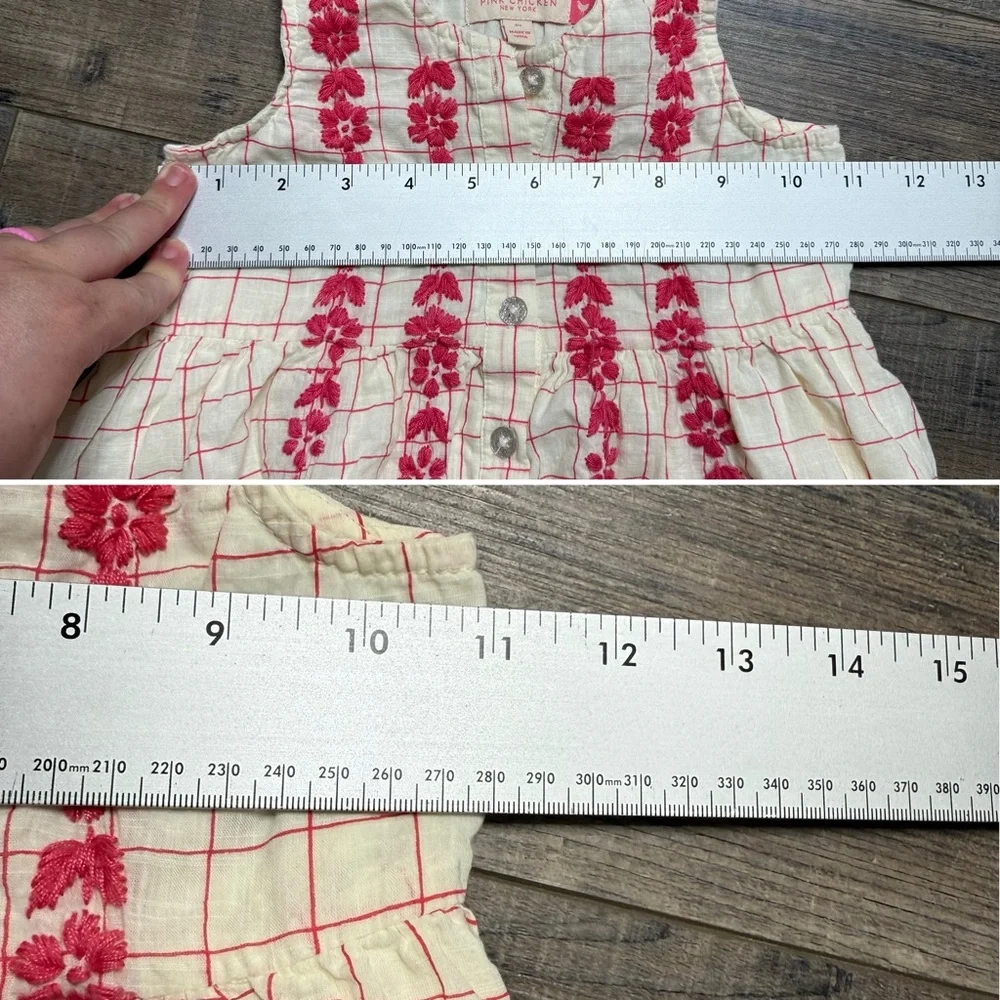 Pink Chicken Cream Pink Florak Embroidery Dress - Picture 6 of 10